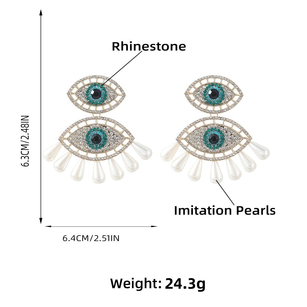 Designer Earrings For Women's Earrings Accessories Ear Cuff Fashionable Luxury Pearl Inlaid Earrings Metal Meometric Cross Earrings AS10