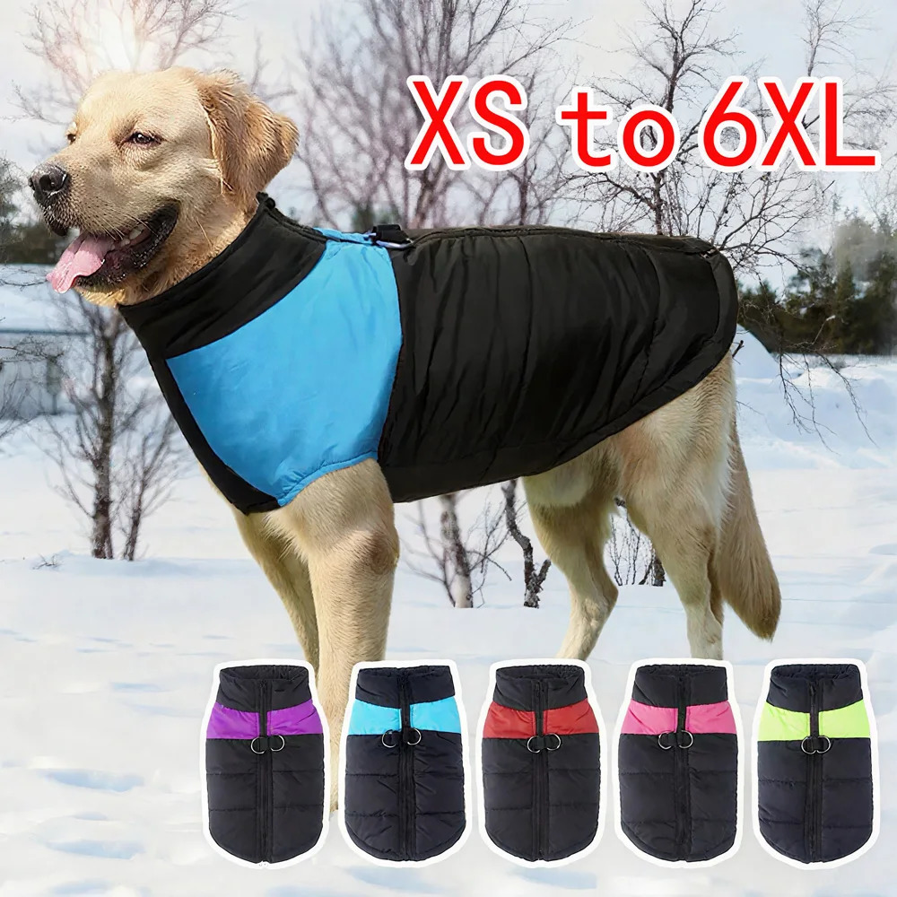 Big Dog Clothes Winter Warm Pet Vest Jacket Waterproof Dog Coat Clothes For Large Dog Bulldog Golden Retriever Labrador Clothing 250729