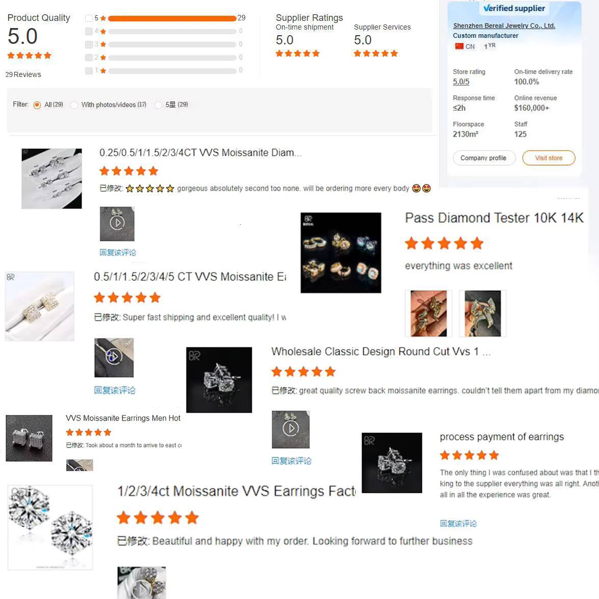 Wholesale Gold Plated Vvs Moissanite Halo Earring Hot Selling Round Brilliant Cut Diamond 925 Silver Stud Earrings Women Jewelry