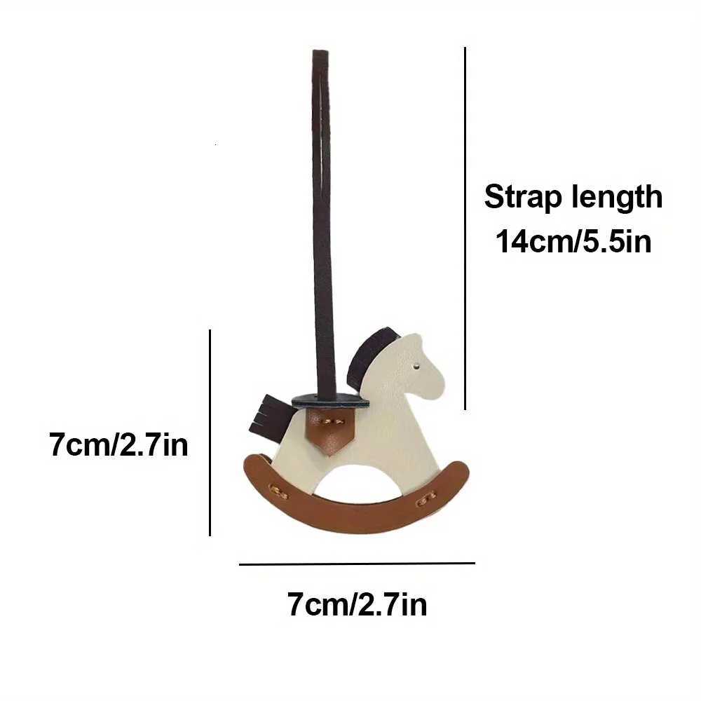 1Pc Cute PU Cartoon Pony Bag Charm Animal Keychain for Women Teen Girls Fashion Accessories DIY Gift for College Students Y250731