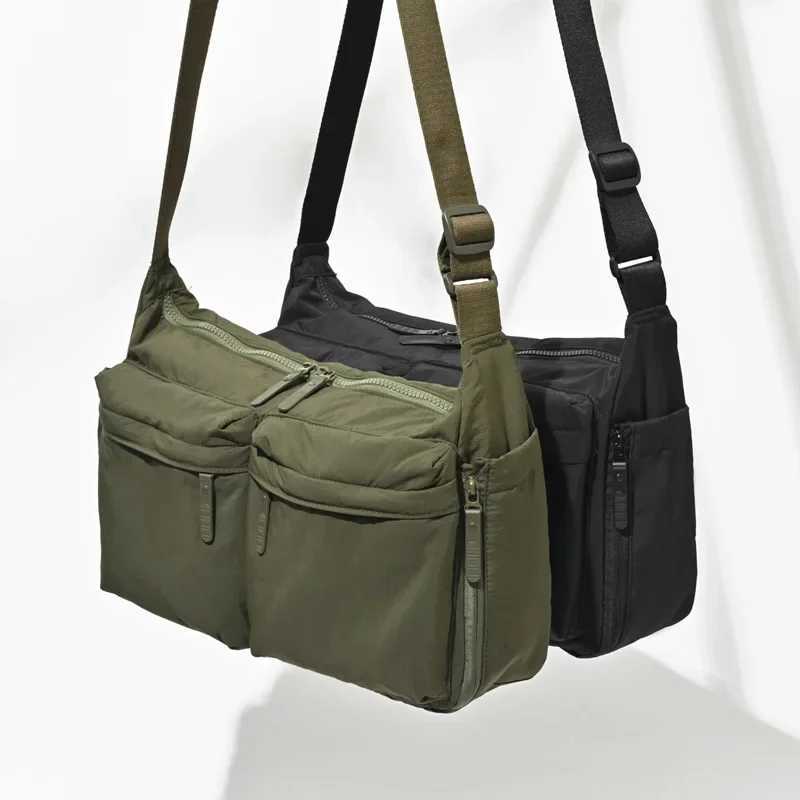 Casual Nylon Shoulder Bag for Women Large Capacity Computer Bag Travel Mens Multi-pocket Sports Messenger Bag Tote Handbags Y250730