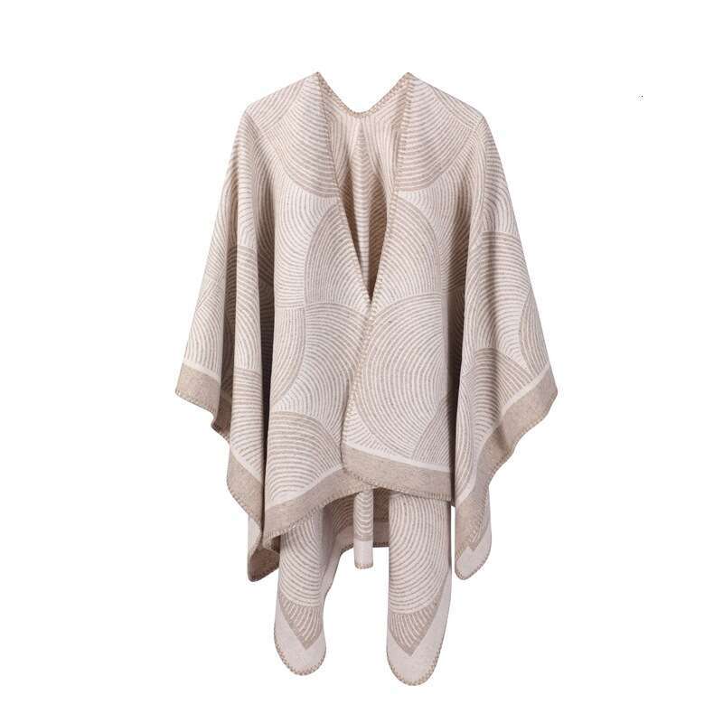 2025 New High-End Spring Autumn Winter Women's Jacquard Geometric Wool Shawl