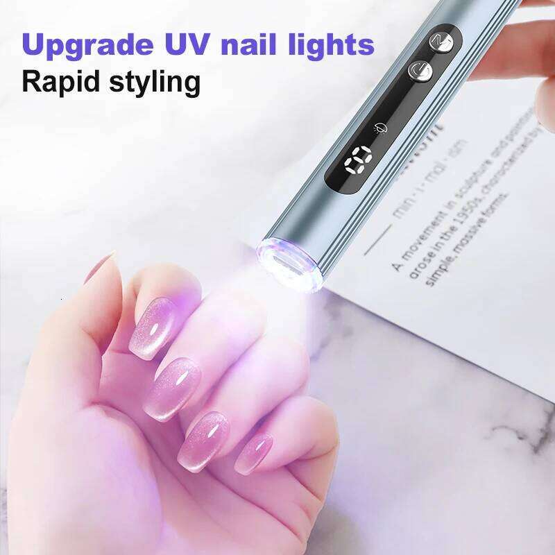Electric Polish Drill hine with UV Lamp Portable Manicure Set Exfoliation and Polishing for Nail Salon