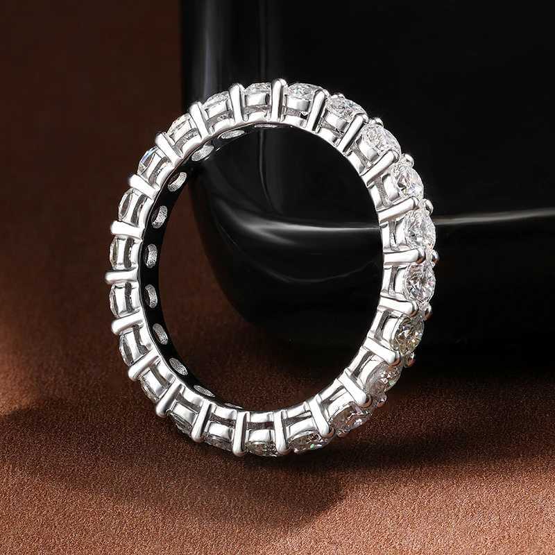 3mm Round Moissanite Ring 18K White Gold Plated 925 Sterling Silver Fine Jewelry Wedding Engagement Rings for Women Men y250730
