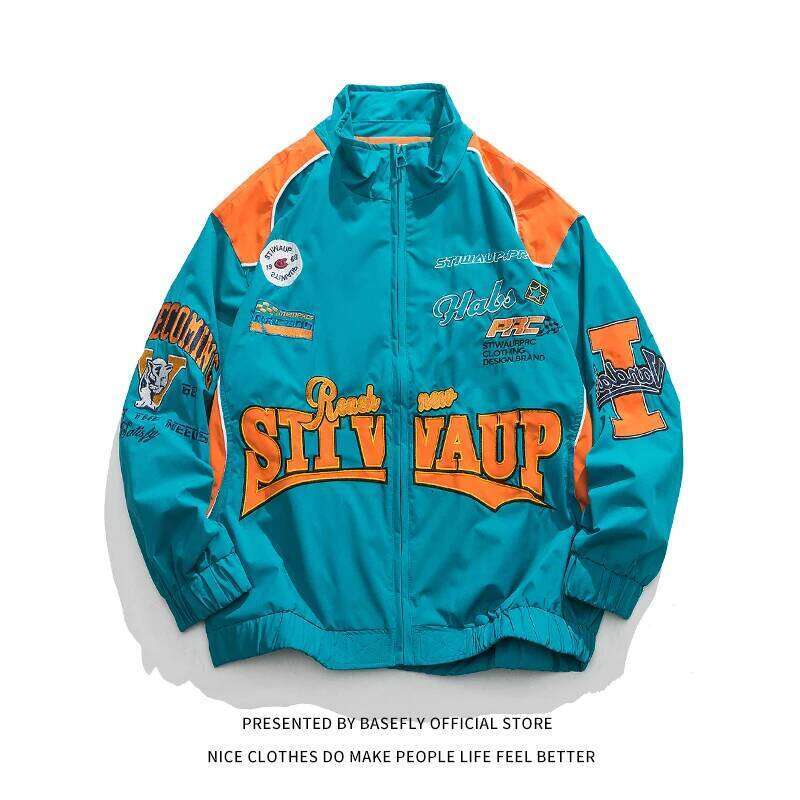 Designer Clothing 2025 Thin Light Tech Work Embroid F1 Racing Motorcycle Jacket Men Unisex Women High Streetwear Bomber Windbreaker Hip Hop