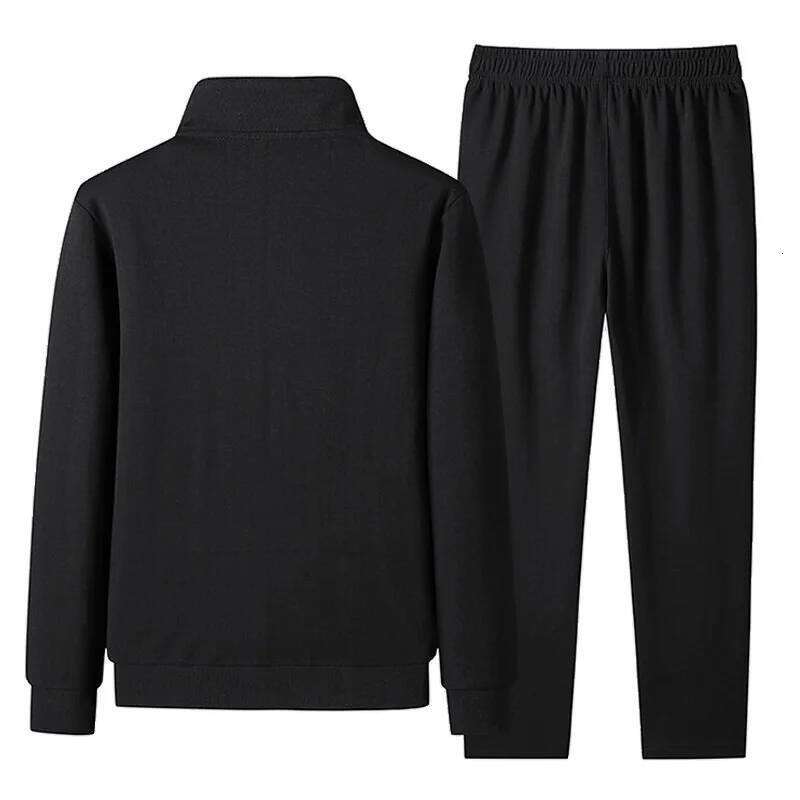 Autumn Winter Men Casual Sport Jogger Cotton Suits Mens Sportswear Fit Sweatsuit Tracksuit Man 2 Piece Set Male Big Size 8XL