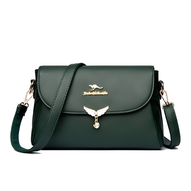 2025 Summer New Women's Bag Small Square Bag Wings Pendant Decoration Women's Crossbody Bag New Simple Style Shoulder Bag Fashion New Design