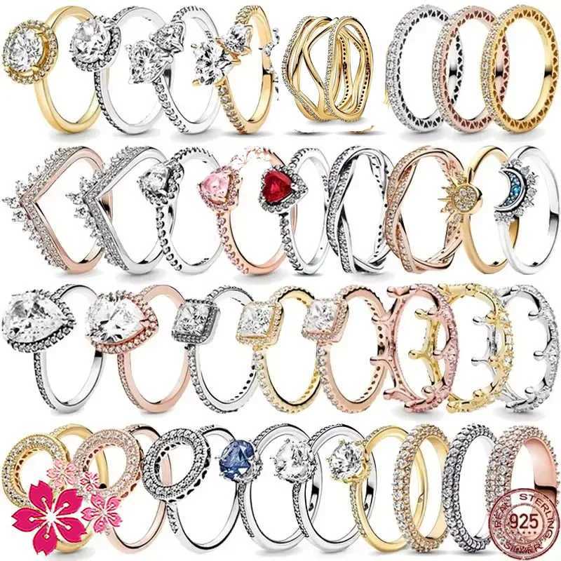 925 Sterling Silver Ring Hot Selling High-Quality Crown Heart-Shaped Circular Charm Womens Ring Exquisite Luxury Jewelry y250730