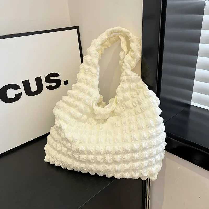 Shoulder Bags Polyster Pleated Cloud Bag Female Large Capacity Shoulder Bag Handbags Shopping s Pouch Tote Bolsas Y250730