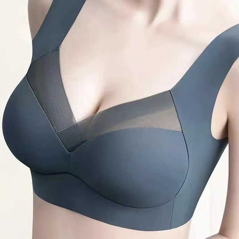 Women Top Bra Sexy Push Up Bra Seamless Ice Silk Underwear Women Wireless Ring Sleep Lingerie Fitness Sports Bralette Invisible Z250730
