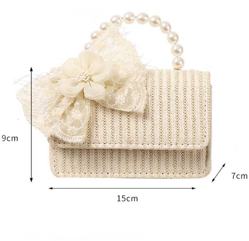 Simple Bowknot Straw Bag Messenger Portable Dual-purpose Holiday Ladies Bag New Fashion Summer Bag Y250730