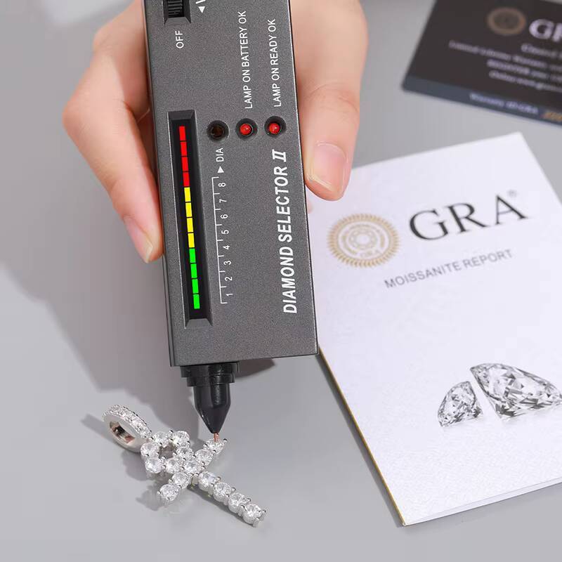 Mens Custom Necklaces Pendant Antique Premium VVS Moissanite Cross 925 Sterling Silver Pendant Necklace