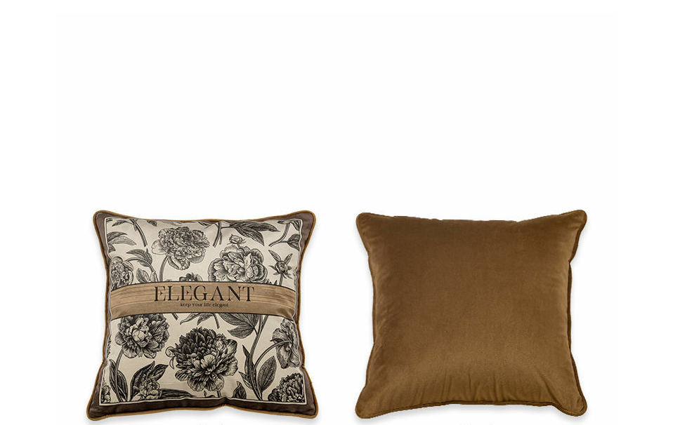 Farmhouse Retro Cushion Cover Soft Velvet Floral Pillowcase Shell Luxury Art Designer Home Decoration Sofa Couch Bed Decor 45x45cm