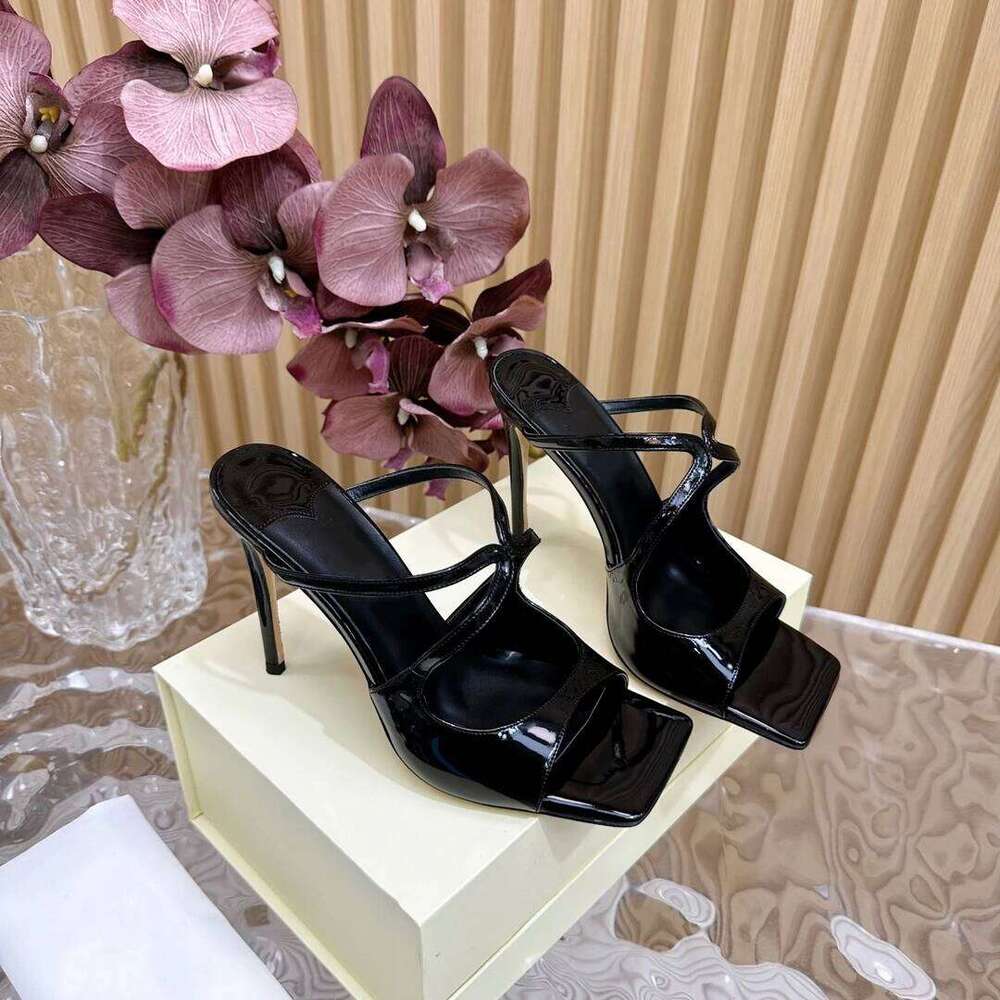 Women Size34-41 Genuine Leather Slippers Super High Heels Wedges Mules Pearls Slides Designer Shoes Zapatillas De Mujer b3f