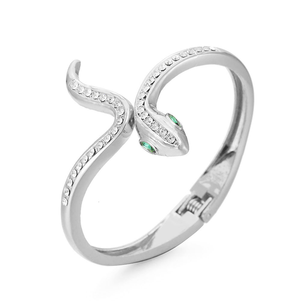 Designer Bracelet Snake Limited Edition Bracelet With Inlaid Diamonds Snake Bone Shape Bracelet Cross-border Open Madam Spring Bracelet Fashion Export