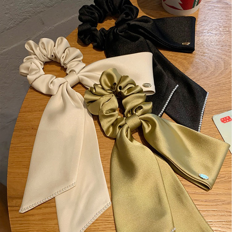 Love Knots Tie Scrunchie Elegant Solid Color Yoga Fashion Hair Accessories Womens Bow Fixed Ponytail Sports Headband 250529