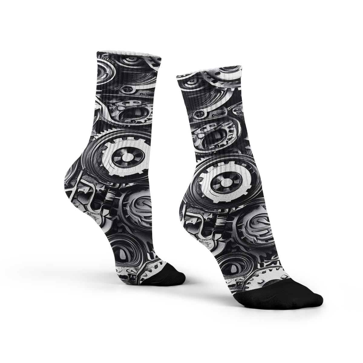 Steampunk Gear Design Unisex Tube Designer Socks C129