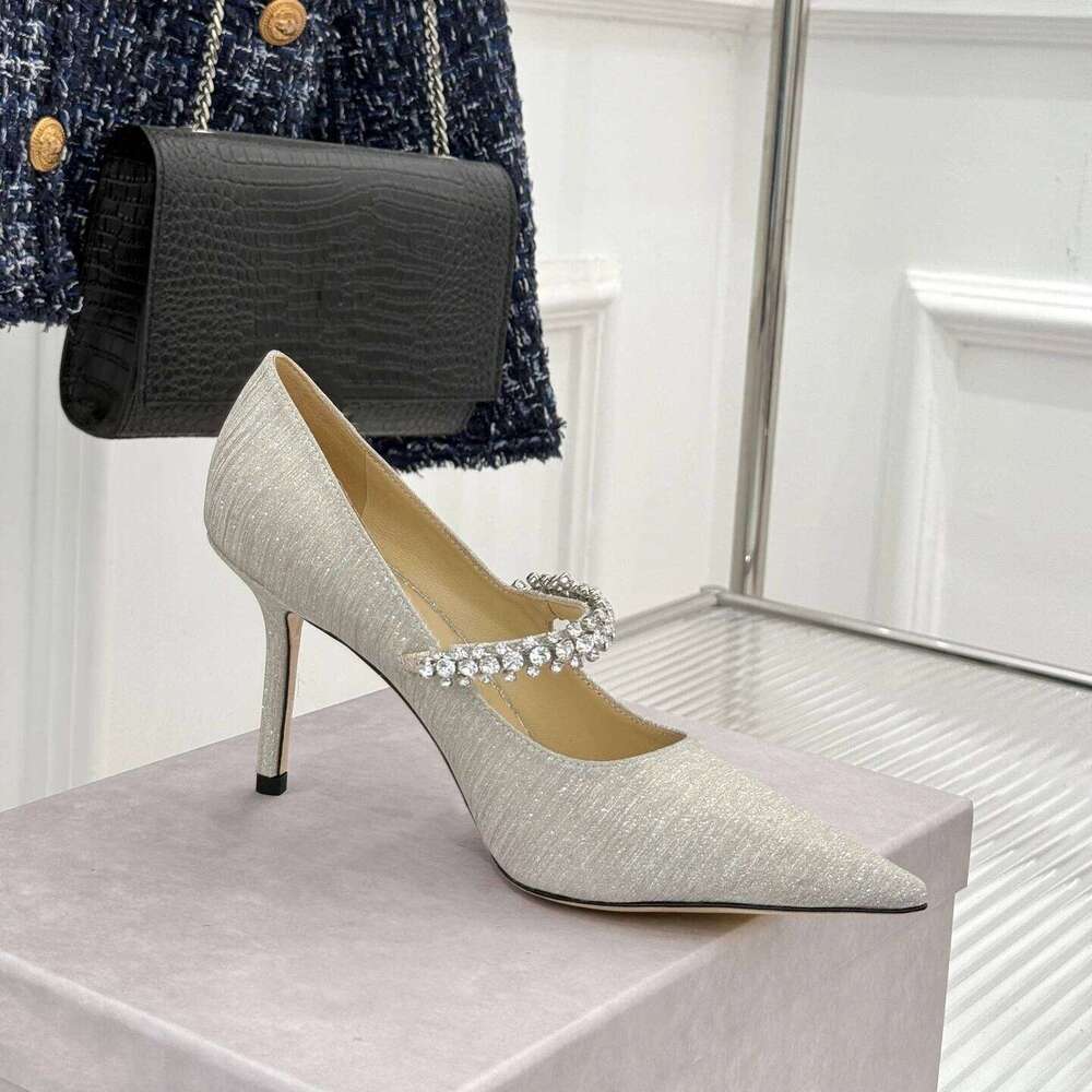 Women Size34-42 Genuine Leather Crystals Pumps Super High Heels Pointed Toes Wedding Designer Shoes Zapatillas De Mujer 643
