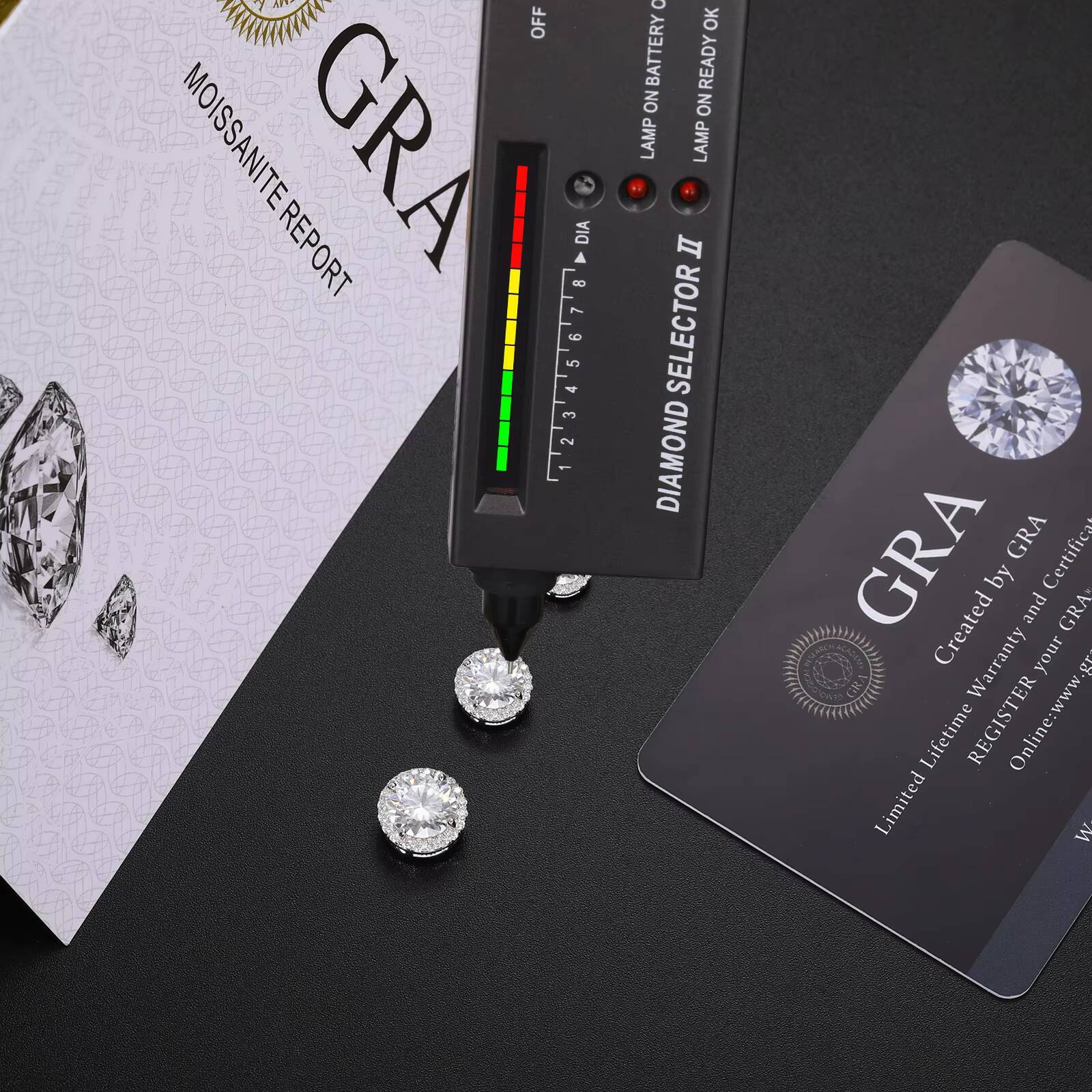 New Dropshipping Jewelry GRA Certificate Fashion 925 Sterling Silver VVS Moissanite Diamond Magnetic Earrings for Men