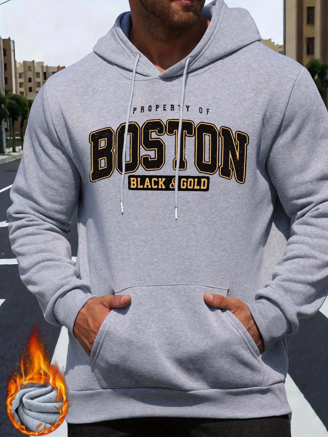 AutumnWinter Boston Hoodie n Mens Street Style Sportswear Autumn Casual Fashion Round Neck 250729