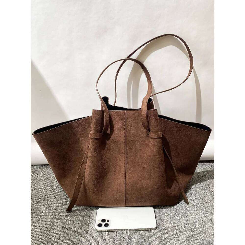 Faux Suede Tote Bags For Women Designer Handbags Purses 2025 New In Vintage Large Capacity Shoulder Custom Name Initials
