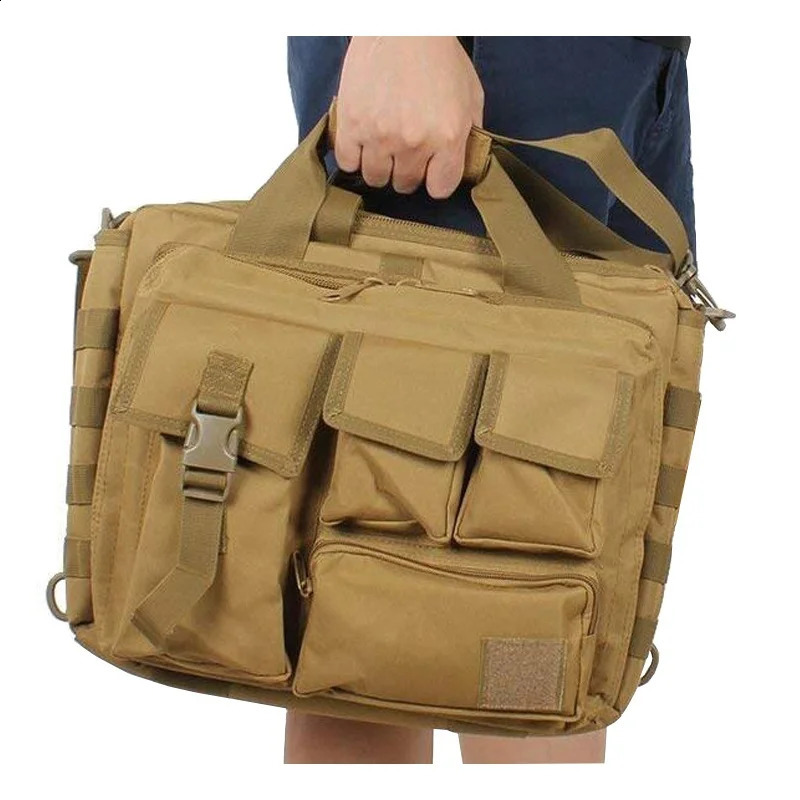 Backpack Tactical Molle Nylon Messenger Shoulder Bag Laptop Handbags Briefcase Outdoor Multifunction Climbing 250729