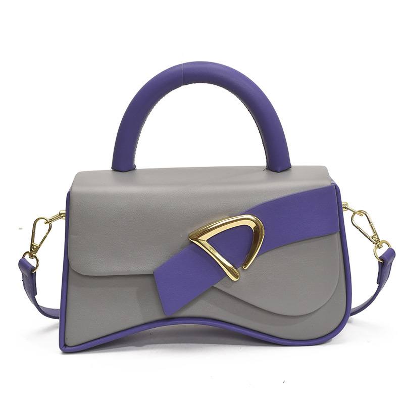 2025 High-End for Women Color-Block Box Multi-Color Texture Light Luxury Commuter Shoulder Crossbody Bag ddmymoon