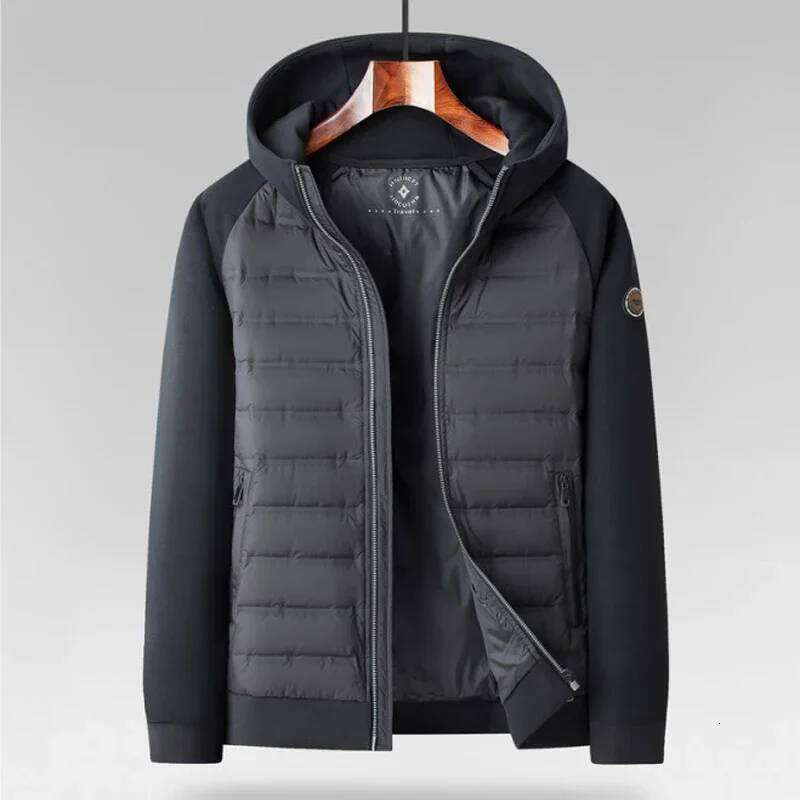 Men's Stylish Hooded Jacket 90% Goose Down Short Youth Coat High Quality Fashion Autumn Winter Regular Fit MDNG
