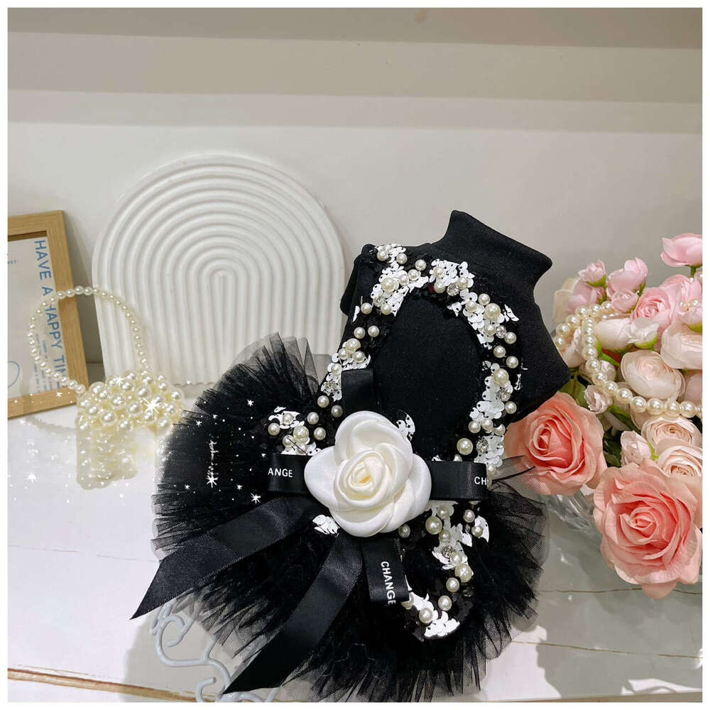 Pet dresses Princess Maltese Hepburn Puff Dress Dog Clothes Small Breed Teddy