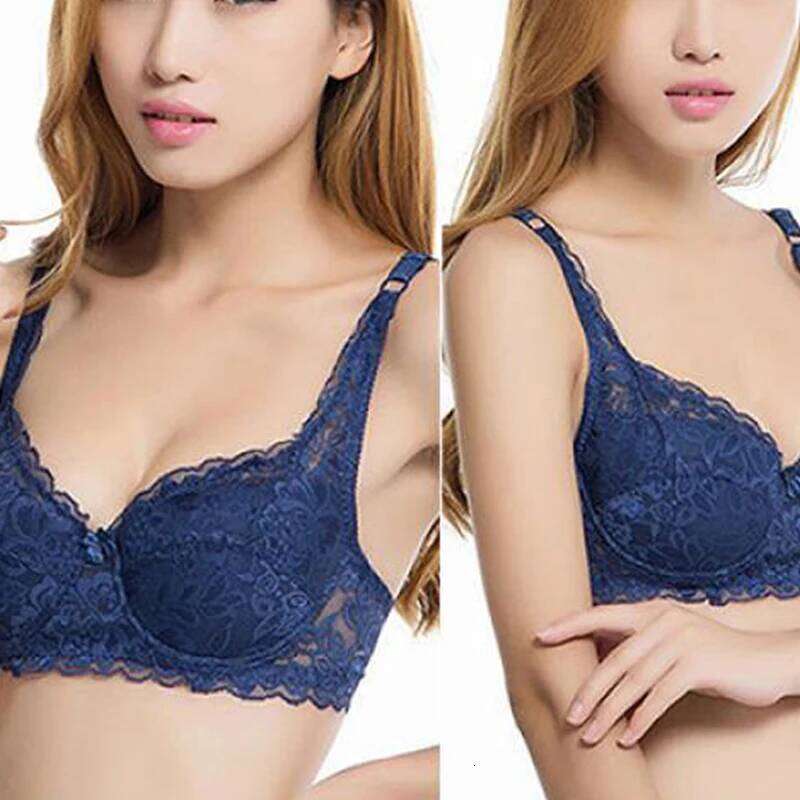 New Sexy Floral Lace Bras Women Summer Thin Push Up Brassiere Solid Color Comfort Breathable Underwear Female Fashion Lingerie