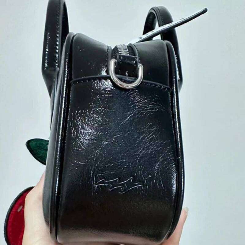 College Sle Genuine Cowhide Leather Small Square Single Shoulder Slant Crossbody Bag Trendy Youth Casual Handbag