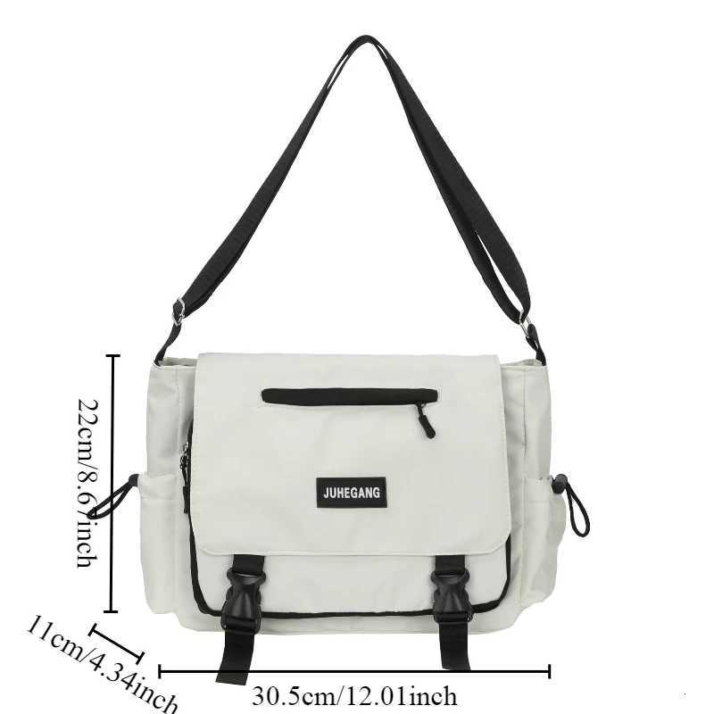 Japanese Harajuku Dark Canvas Bag Korean Version All-purpose Postman Bag Student Messenger Bag Y250730