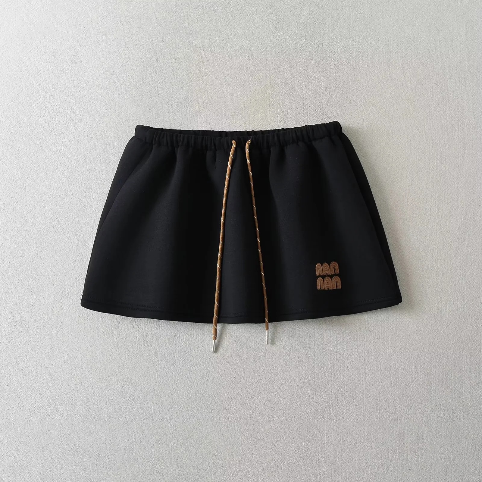 Women's Fashion Style Loose Embroidered Tracksuit Lapel Zip Up Sports Hoodie Jacket Drawstring High-Waist Skirt Set For ladies 2025s Two Piece Dr