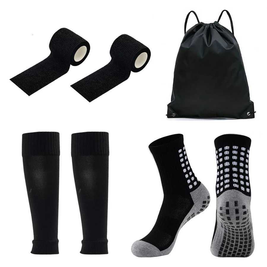 4PCS Set Non-Slip Viscose Football Socks with Drawstring Bag for Men Women Outdoor Sports Running Basketball Leg Bandage Z250731