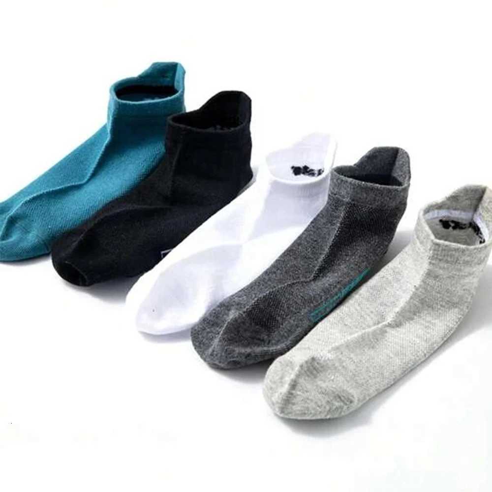 5 Pairs Mens Socks High Quality Womens Low Cut Round Neck Ankle Socks Sports Mesh Breathable Summer Autumn Mens Boat Socks Z250731