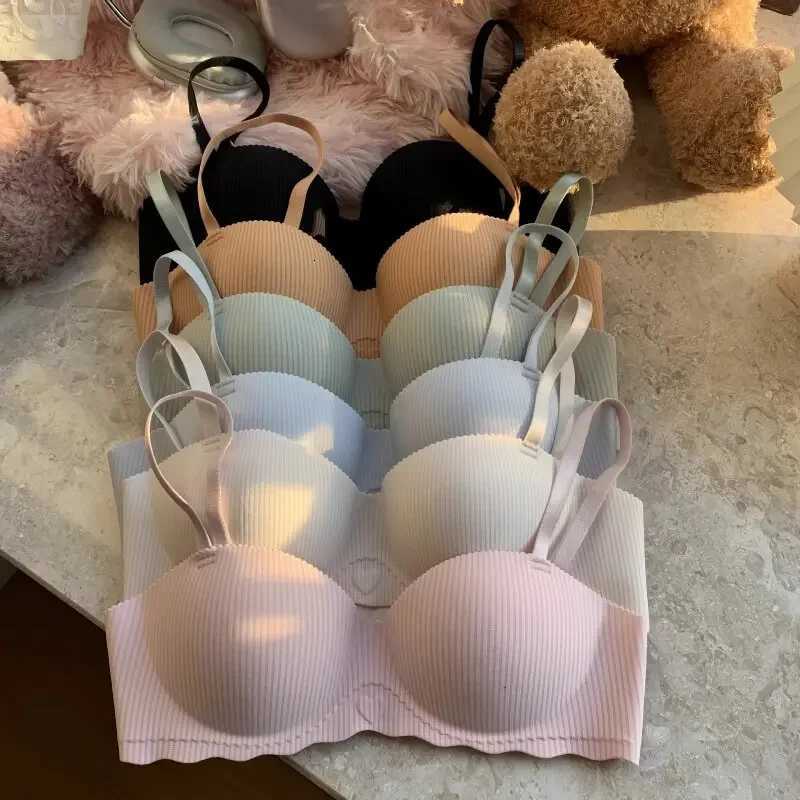 Women Push-Up Bra Seamless Underwear 1/2 Cup Fixed Bras Cute Heart Print Non-Wired No Rims S-XL Sexy Lingerie Brassiere Z250730