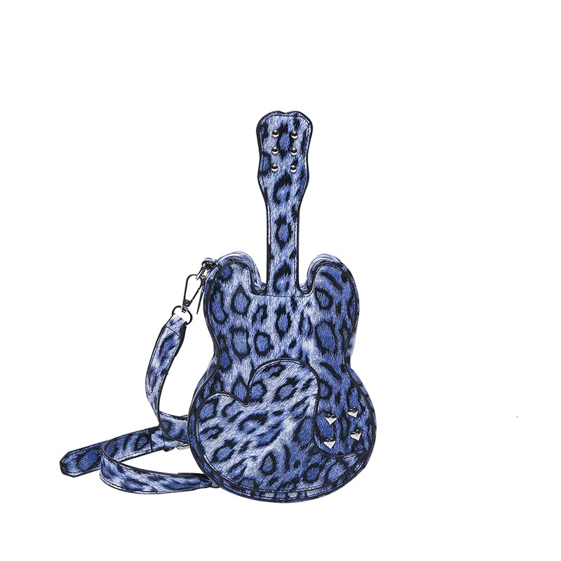 Niche Design Guitar 2024 Summer New Women's Personality Leopard Print Shoulder Fashion Hot Girl Crossbody Bag Trendy ddmymoon