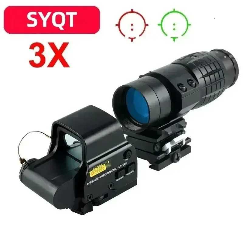 3X Holographic Scope 553 558 Tactical Optics Sight with Flip-up Mount Red Green Dot Sight for 20mm Rail Hunting Airsoft Scope R250730