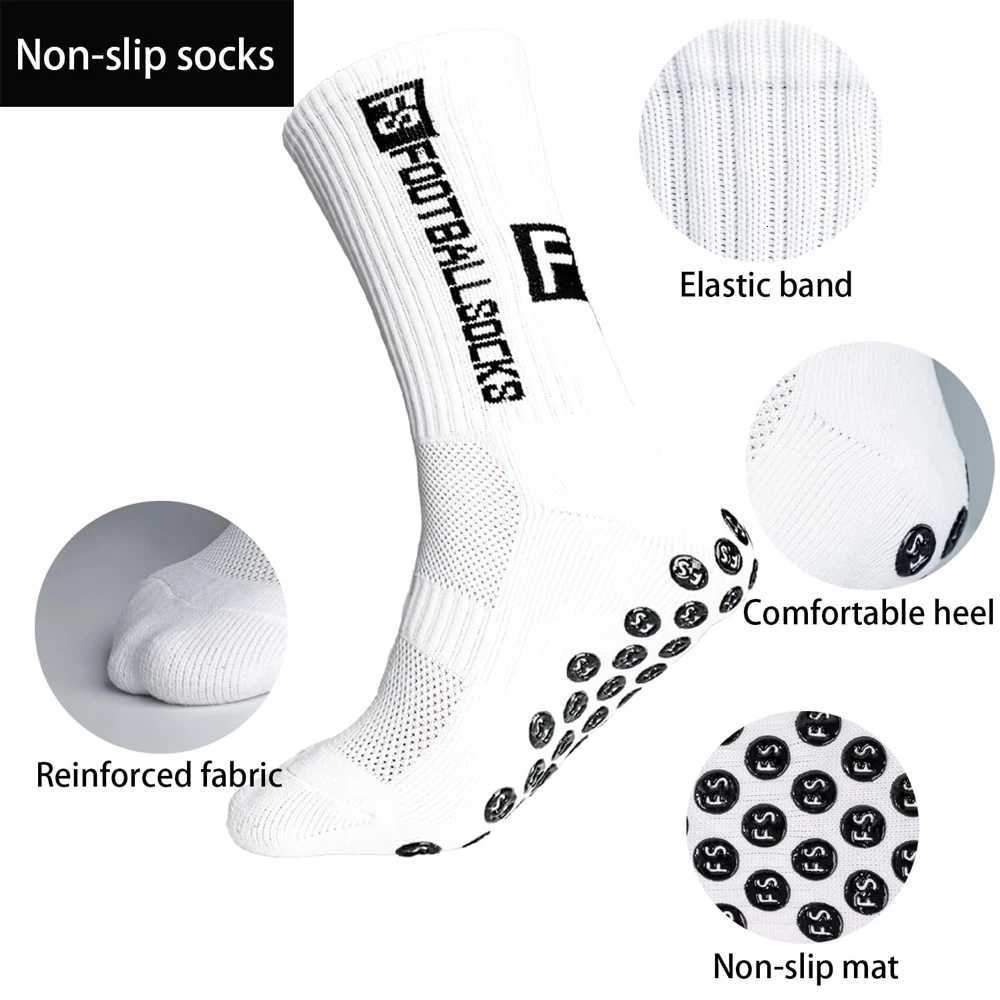 1Pair Men Women Soccer Socks Anti-Slip Socks for Soccer Football Basketball Yoga Running Trekking With Anti-Blister Pads Z250731