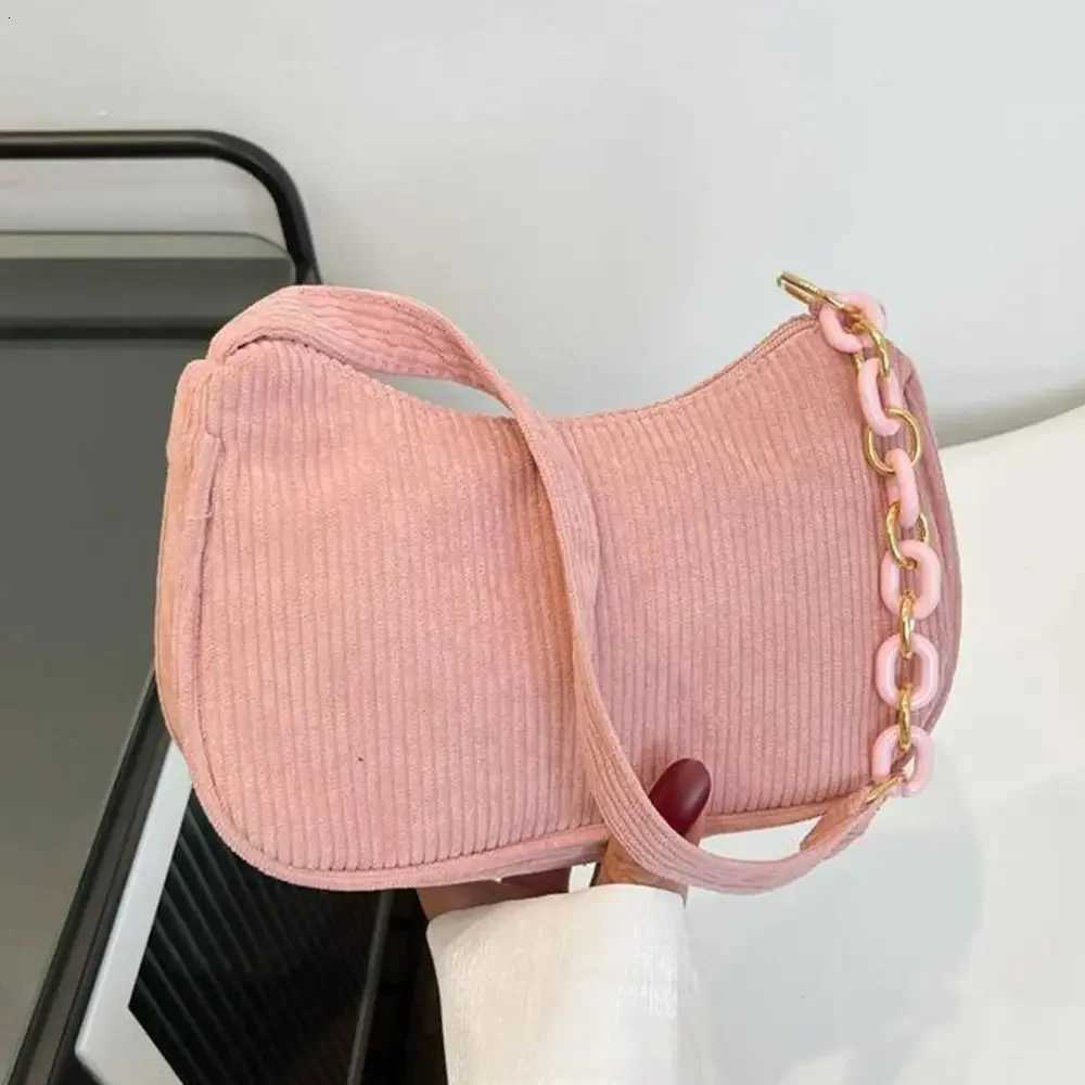 Corduroy Fabric Bag Womens Fashionable and Simple Single-shoulder Bag Summer Crossbody Bag Large-capacity Small Square Handbag Y250730