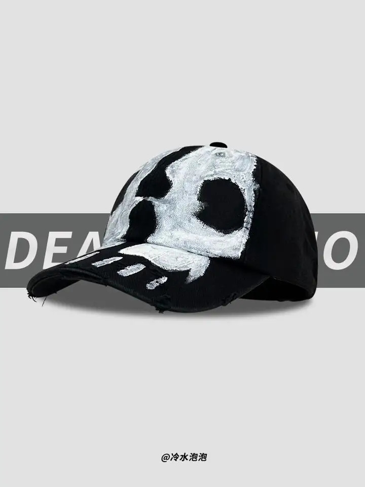 Y2k Girl Graffiti Jeans skull head Cowboy Baseball Hat Wash Graffiti Hip Hop Cap Women Men Party Team Baseball Cap 250730