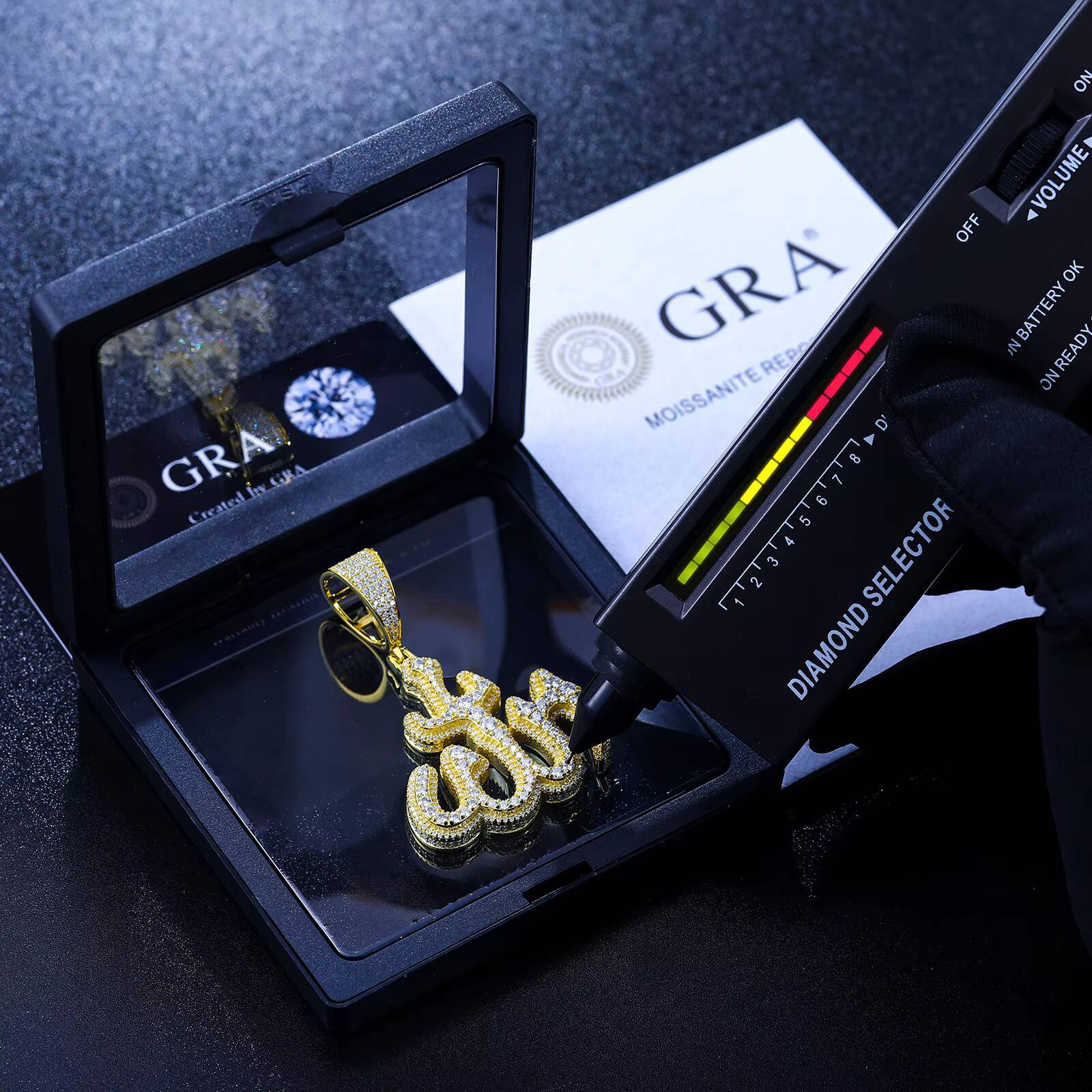 Bling Religious Jewelry 925 Sterling Silver VVS Moissanite Diamond Iced Out Islamic Allah Pendant for Muslim Men Women