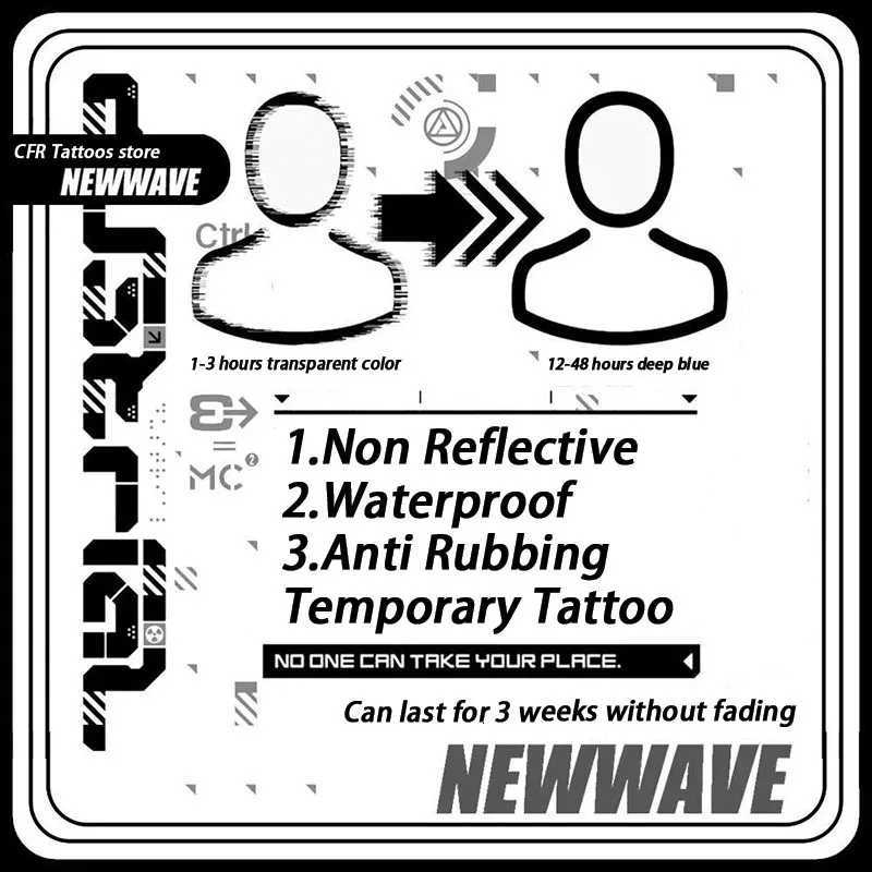 Temporary Tattoos American Gothic Dark Bramble Cross Belly Herbal Juice Tattoo Stickers Waterproof Fake Tattoo Party Gifts Z250731