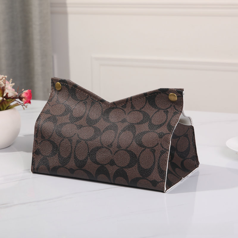 Nordic Style Creative Hotel Home Living Room Desktop Storage Car PU Leather Tissue Box Napkin Holder