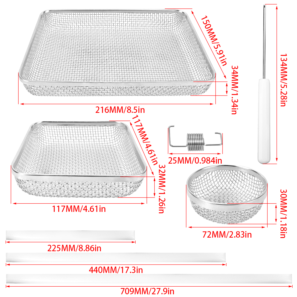Set of Four Insect Proof Nets - Durable Covers for RV Refrigerator & Furnace Vents