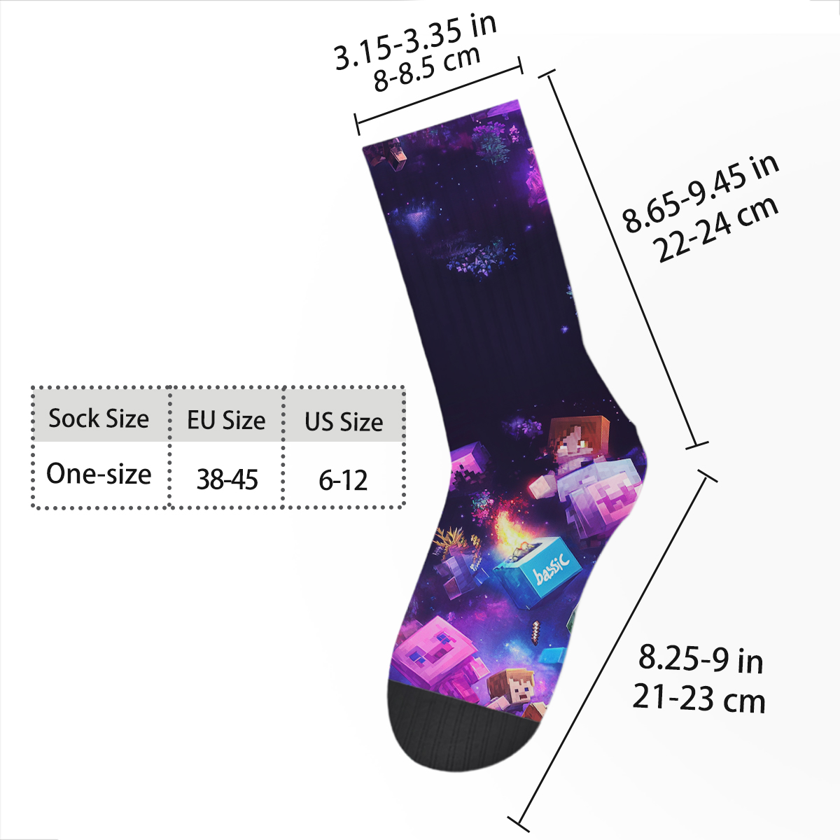 Nebula Game World Unisex Tube Designer Sock C112