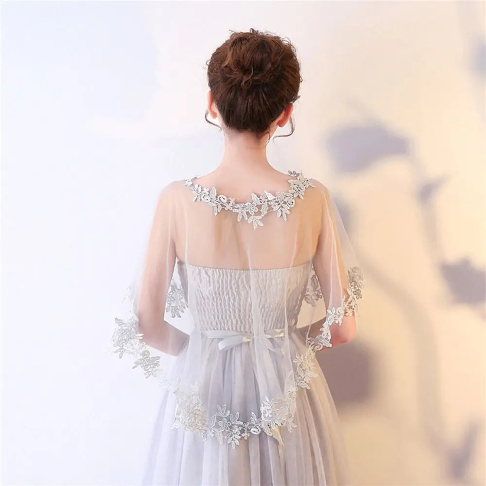 Summer Casual Party Evening Dress Shawl Elegant Lace Wedding Cape 250731