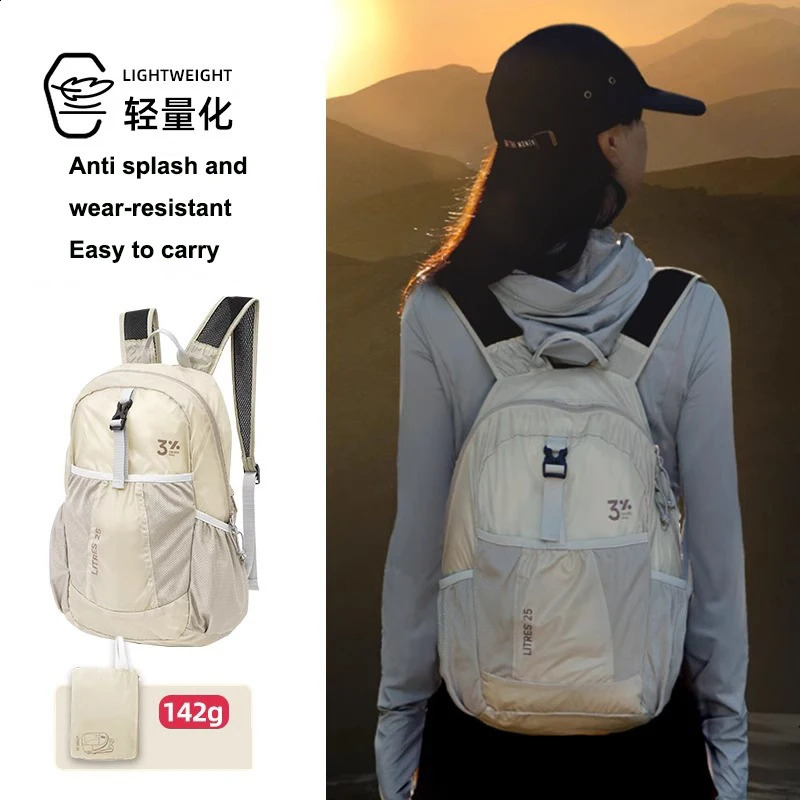 2025 Ultralight Foldable BackpackWaterproof Hiking Daypack for Trekking TravelCompact Durable Small Bag with Adjustable Straps 250729
