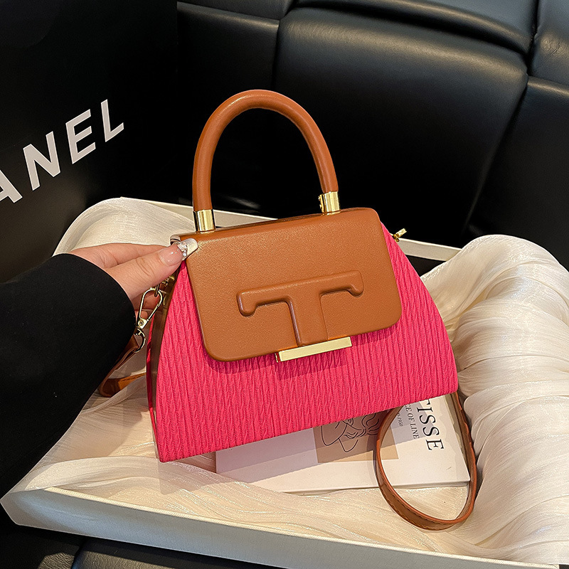 2025 New High-End Color-Block Handbag Fashion Trend Patchwork Shoulder Crossbody Box Bag for Women ddmymoon
