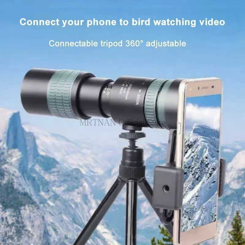 10-300x40 Zoom Telescope HD Portable Strong Binoculars Long Range Professional Monocular BAK4-Prisms For Hunting Camping R250730